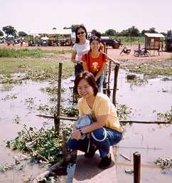 Us at the fishing village, Tonle Sap